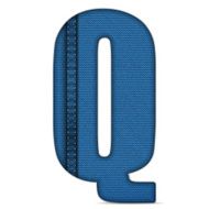 Alphabet Blue Jeans Letter N10