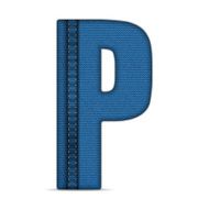 Alphabet Blue Jeans Letter N11