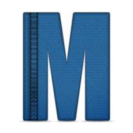 Alphabet Blue Jeans Letter N14