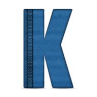 Alphabet Blue Jeans Letter N16