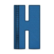 Alphabet Blue Jeans Letter N19