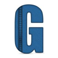 Alphabet Blue Jeans Letter N20