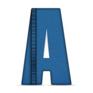 Alphabet Blue Jeans Letter N24