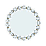 Simple style round jewelry frame template