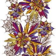 Floral seamless pattern with colorful flowers