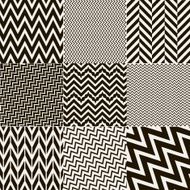 Set of seamless geometric patterns N19