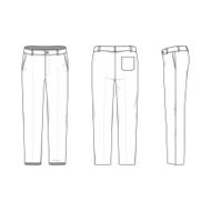 Simple outline drawing of a pants