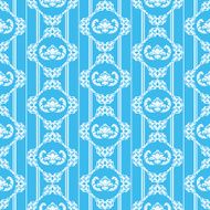 Seamless pattern Retro Blue N2