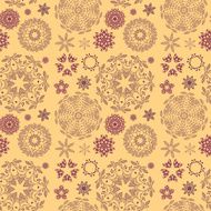 Round ornament seamless pattern