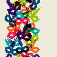 Celebration festive seamless pattern with carnival masks