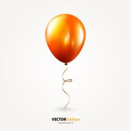 Party flying balloon with streamer isolated on white background N4