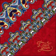 ornamental pattern with flower ribbon