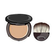 face powder and brush N2