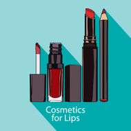 Cosmetics for Lips style flat