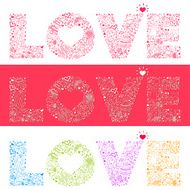 LOVE with wedding set