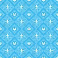 Seamless pattern Retro Blue N9