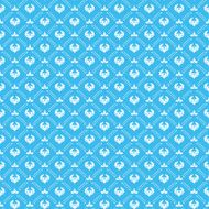 Seamless pattern Retro Blue N13
