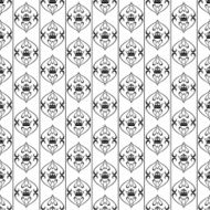 Seamless pattern Vector Vintage N3