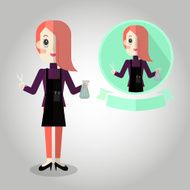 hair stylist Mascot cartoon great for any use Vector EPS10