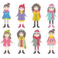 cute girls illustration