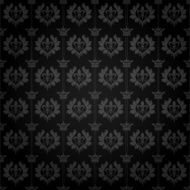 Black damask wallpaper N2
