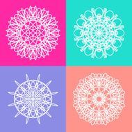 Ornament round set with mandala N3