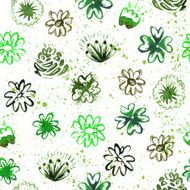 Watercolor floral seamless pattern N32