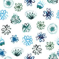 Watercolor floral seamless pattern N33