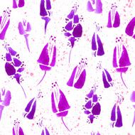 Watercolor floral seamless pattern N36
