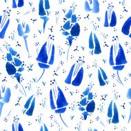 Watercolor floral seamless pattern N38