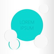 Paper White Vector Background with Blue Circle