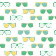 Glasses and Sunglasses Seamless Pattern Vector Illustration