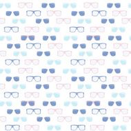 Glasses and Sunglasses Seamless Pattern Vector Illustration N2