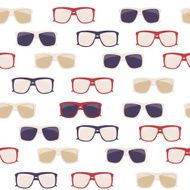 Glasses and Sunglasses Seamless Pattern Vector Illustration N3