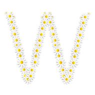 Flora Daisy Design Alphabet Vector Illustartion N3