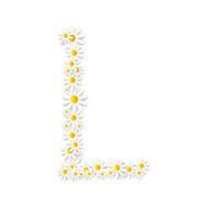 Flora Daisy Design Alphabet Vector Illustartion N13