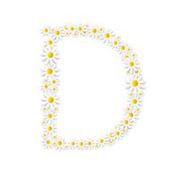 Flora Daisy Design Alphabet Vector Illustartion N21