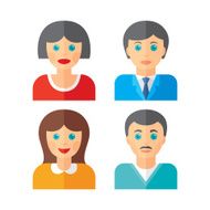 People persons icons in flat style