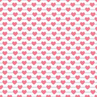 Heart shape vector seamless pattern Pink color N2