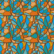 decorative pattern of the plant and abstract elements N2