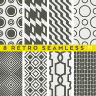 Set of retro geometric patterns Vintage srtyle
