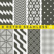 Set of retro geometric patterns Vintage srtyle N2