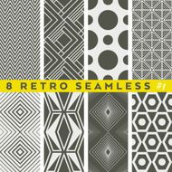Set of retro geometric patterns Vintage srtyle N3