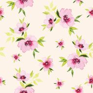 Spring flowers seamless pattern Watercolor