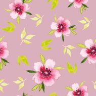 Spring flowers seamless pattern Watercolor N2