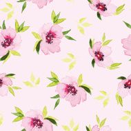 Spring flowers seamless pattern Watercolor N4
