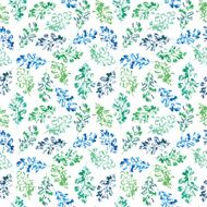 pattern from the of leaves painted in watercolor
