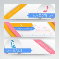 Woman sandal sale web header or banner