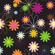 Flora Flower Seamless Pattern Design Vector Illustartion N3