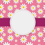 Flora Daisy Framel Design Vector Illustartion N2